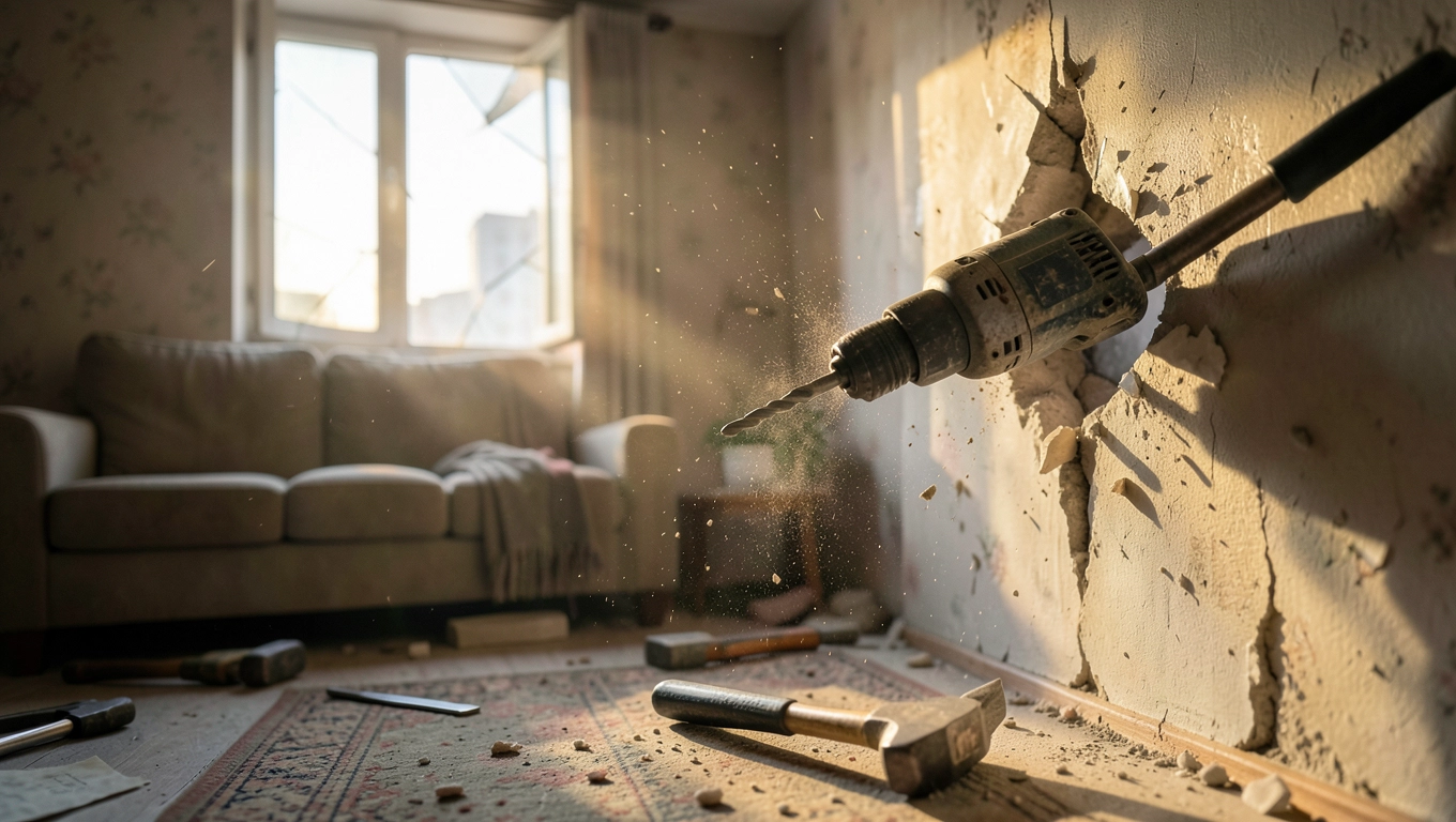 uporczywy remont w bloku